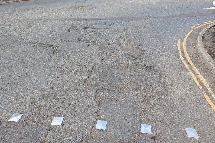 Pothole repairs in Farnham.