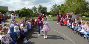 Flags, fun and flair at Badshot Lea school's VE Day 80 party