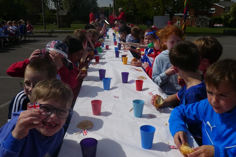 VE Day 80 party at Badshot Lea Village Infant School.