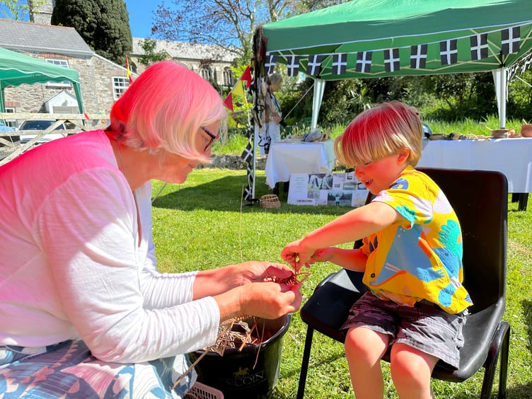 Young and old could have a go at crafts. Picture: Tiwardrai Fest