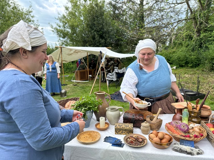 The Black Company demonstrated period cooking. Picture: Tiwardrai Fest