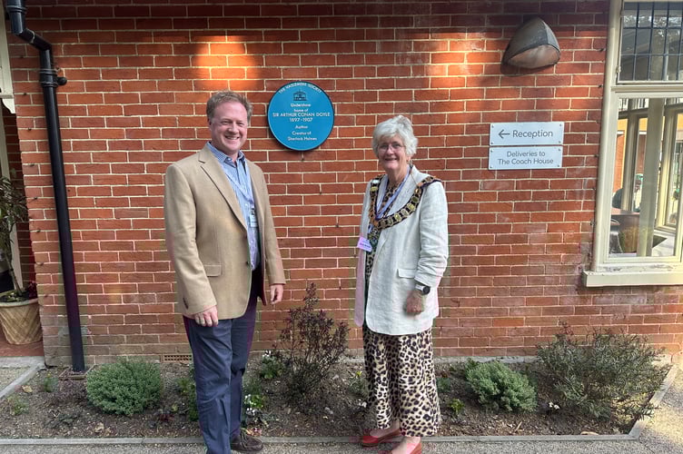 MP Greg Stafford and Haslemere's new mayor Jean Arrick
