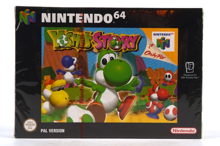 Nintendo 64 (N64) Yoshi's Story (PAL): Factory sealed with red strip seal