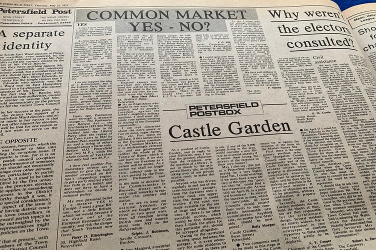 The Petersfield Post report on the Referendum of 1975.