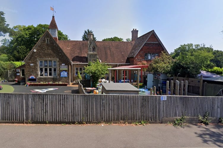 Outside St Mary’s C of E Infant School in Shackleford, Godalming. (Credit: Google Street View)