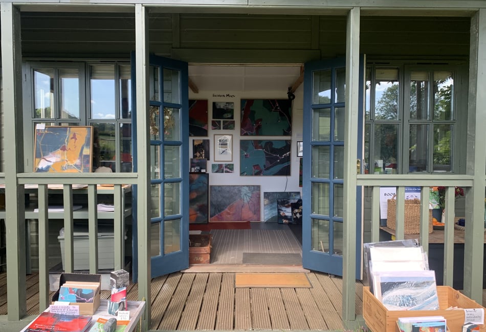 <p>Colourful works on display at one of the ten Hindhead studios</p>