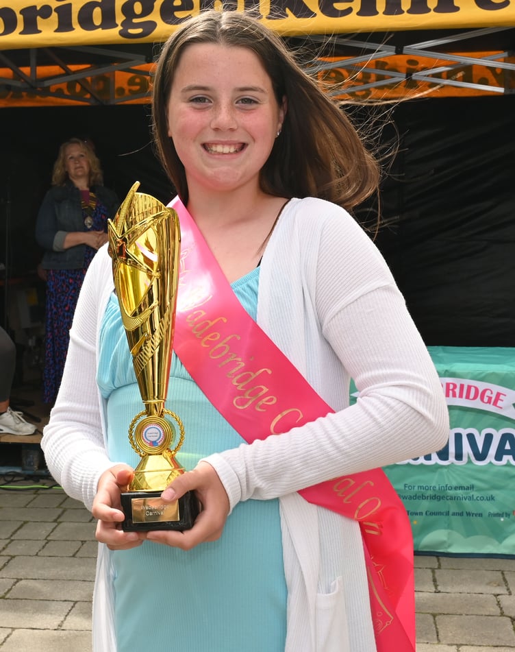 Delighted to be given the title of this years chosen Carnival Queen to represent Wadebridge is Isla Linzey (Picture: Adrian Jasper)