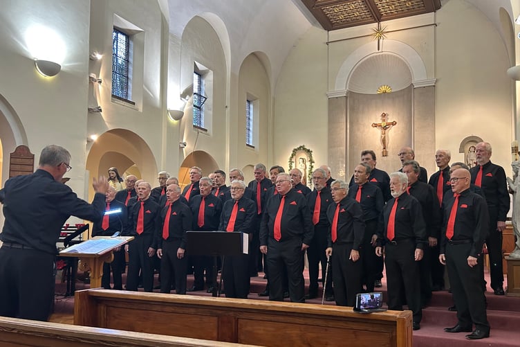 Hart Male Voice Choir perform at St Joan of Arc Catholic Church in Farnham.