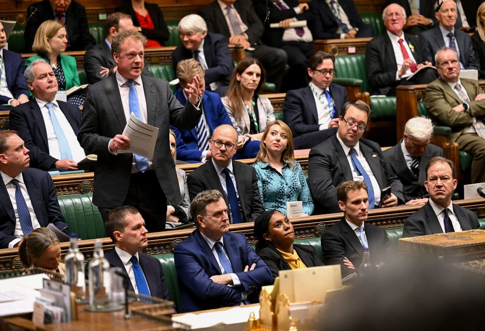 <p>Farnham and Bordon MP Greg Stafford addresses Parliament.</p>