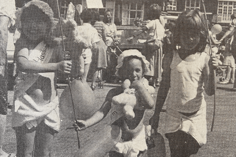 Protest to try to save Princess Margaret Maternity Unit, Haslemere High Street, July 7th 1984.