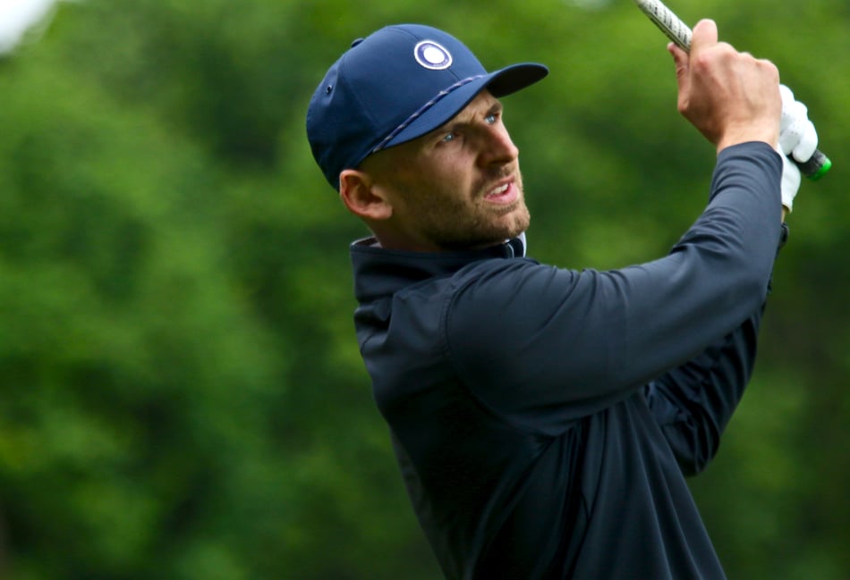 <p>Liphook's Conor Richards in action at Shanklin & Sandown in the quarter-final of the 120th Hampshire, Isle of Wight & Channel Islands Amateur Championship (Photo: Andrew Griffin/AMG Pictures)</p>