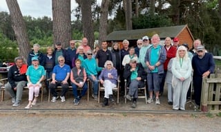 The Crondall Petanque Club members who raised £350 for the Phyllis Tuckwell Hospice in Farnham, May 2025.