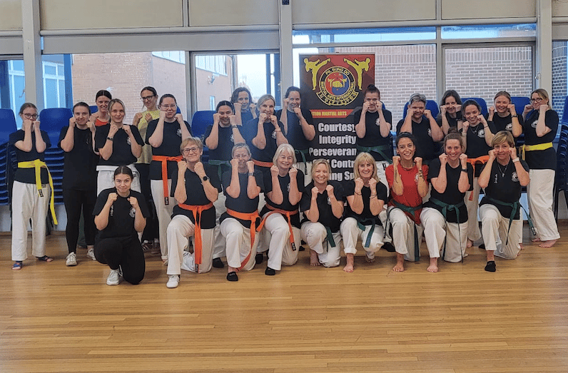 <p>The Women’s Martial Arts Tribe take part in a martial art called Pil Sung Do.</p>