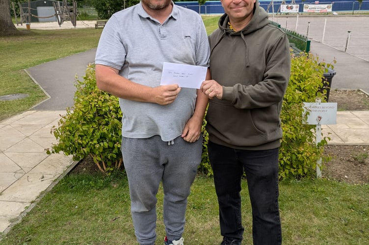 Mark Robertshaw of Cobbetts Petanque Club and Eliot Mortimore of Bordon Petanque Club were runners-up in the open doubles competition at Bordon Petanque Club, BOSC, Bolley Avenue, Bordon, on June 8th 2025.