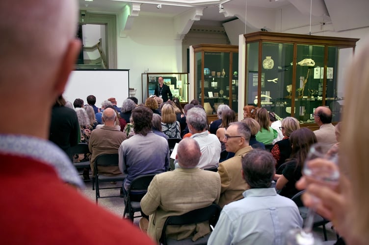 Jonathan Morgan addresses the audience at the Winston Graham Historical Prize