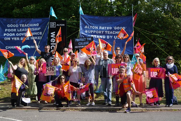 Alton College strike on Friday, June 13
