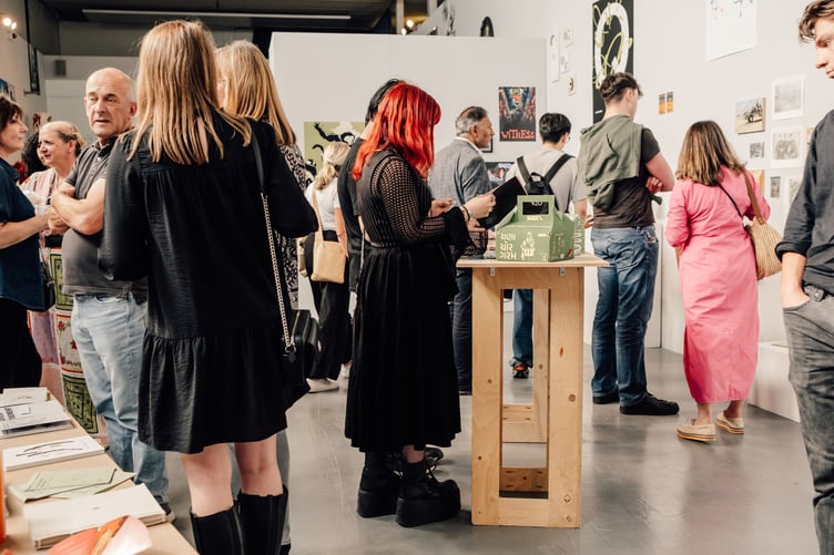 Visitors to the UCA Farnham Grad Show 2025