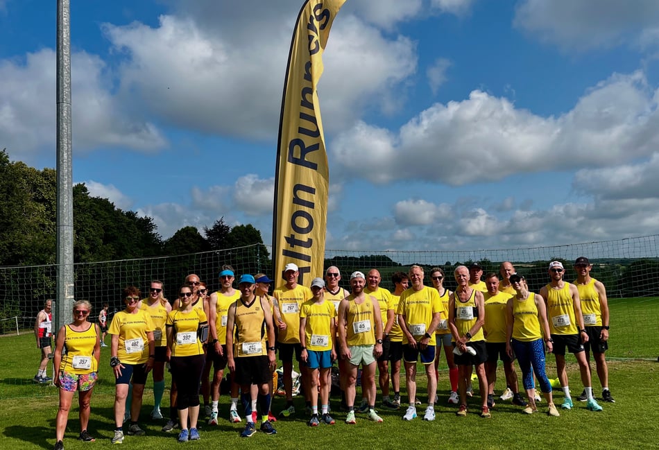 <p>The Alton Runners team for the Rotary 10K Hampshire Road Race League event in Alresford (Photo: Lydia Andrews).</p>