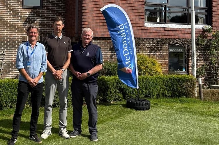 From left: Leigh McDonald, Donovan Hall and Chris Dowty, Petersfield Golf Club Junior Open, May 30th 2025.