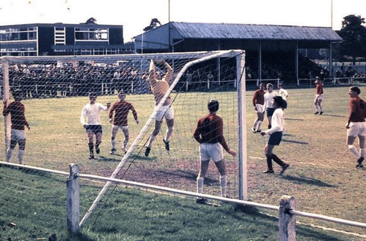 Football match at the Daly Ground, Whitehill & Bordon.