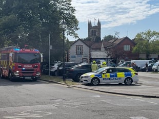 Firefighters rescue toddler locked in car in town centre