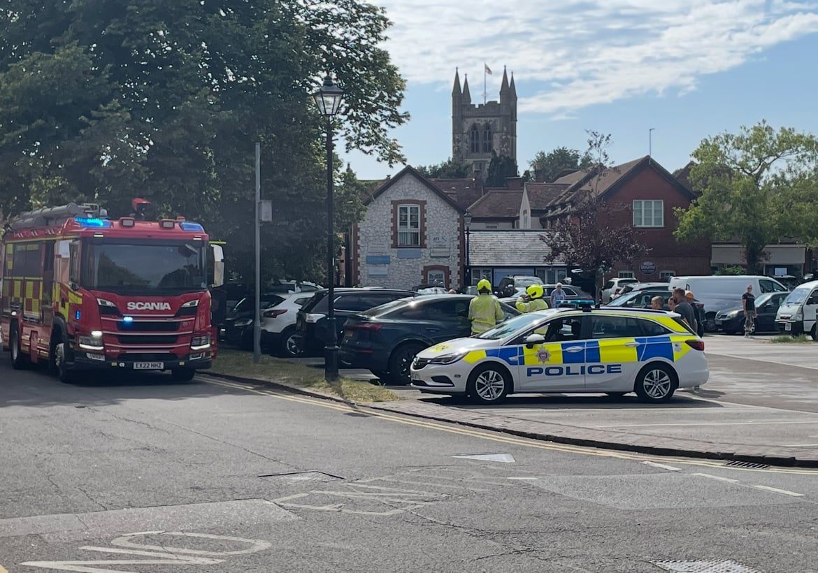 Firefighters rescue toddler locked in car in town centre ...