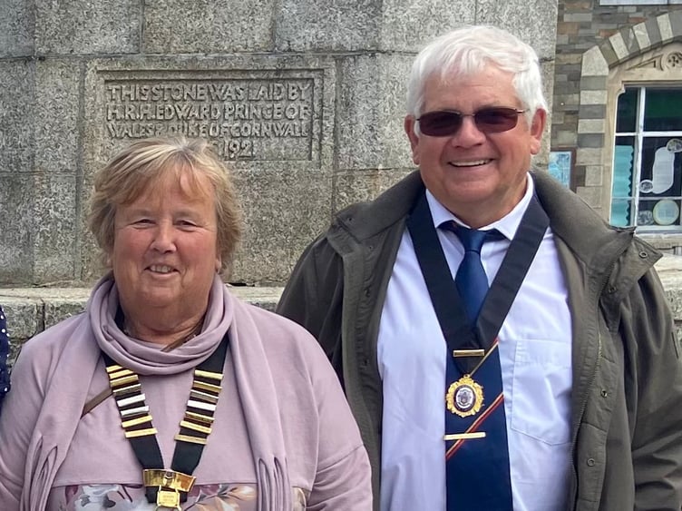 New mayor, Cllr Nicola Gilbert alongside her husband and consort, Peter
