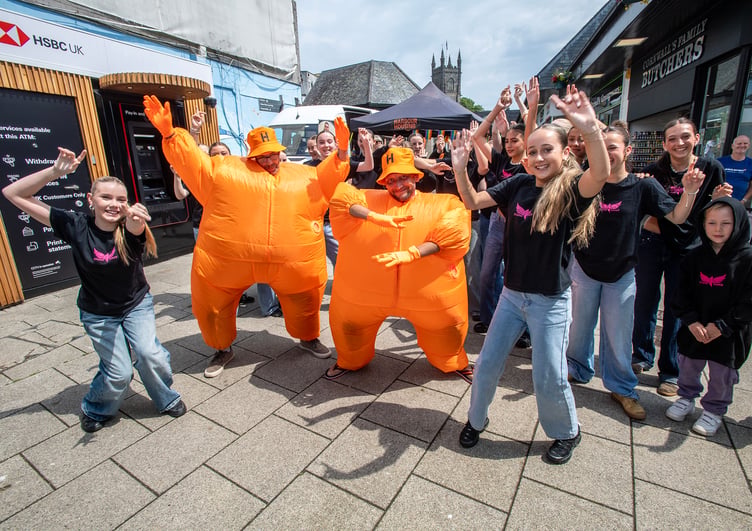 Studio4Dance performers with Harbour Housing representatives. (Picture: Paul Williams)
