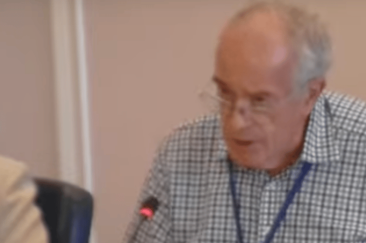 Cllr Michael Goodridge at the Waverley Overview & Scrutiny Committee.