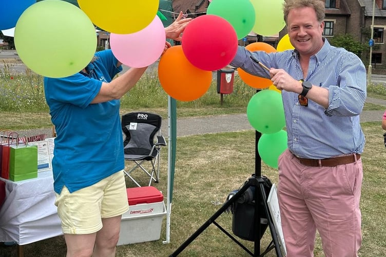 MP Greg Stafford joins the fun at Liphook Carnival Fun Day,