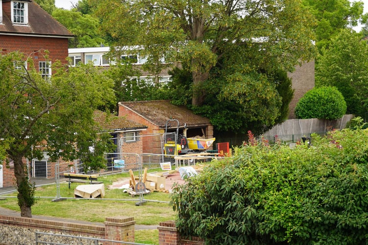 Borelli Shelter in Gostrey Meadow.
