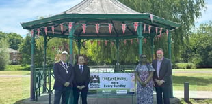 Fun is the order of business as mayor thanks sponsorship duo