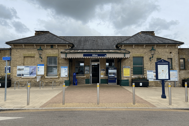 Choose a name for train-shaped planter at Alton railway station