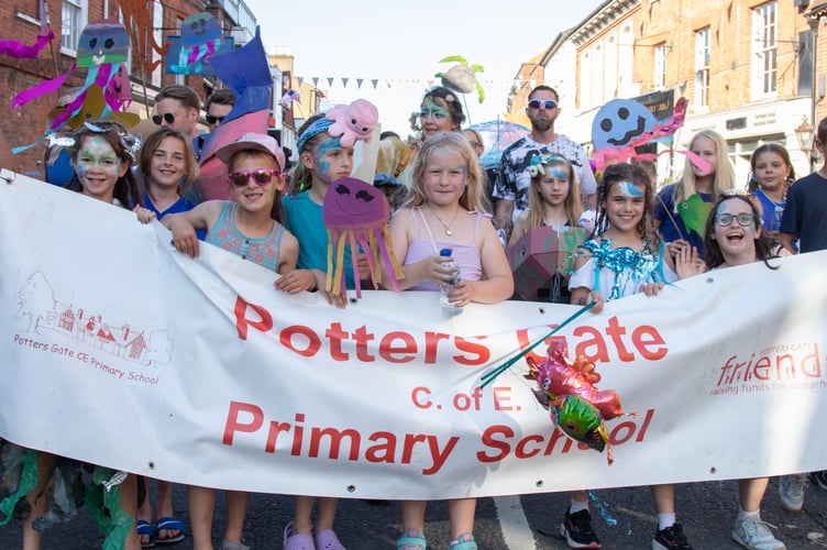 Potters Gate C of E Primary School pupils brought plenty of energy.