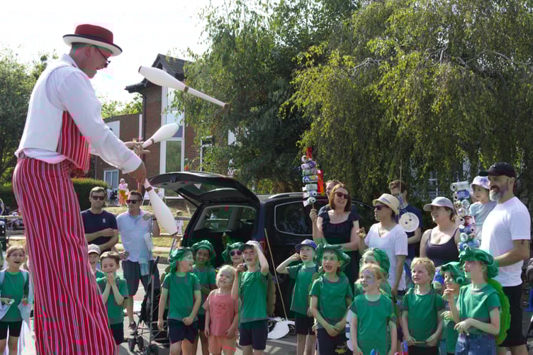 This chap had the perfect vantage point for the event.