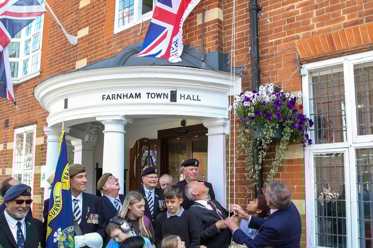 Armed Forces Flag Farnham Town Hall