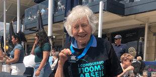 Abseiler June Fenn, 91, wants to try motor racing or skydiving!