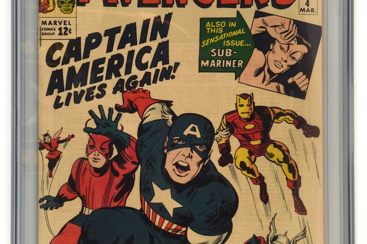 The Avengers No. 4 featuring the debut of Captain America in Silver-Age.