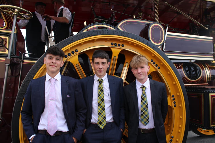 A traction engine transported some of the students to the prom. (Picture: Brannel School)