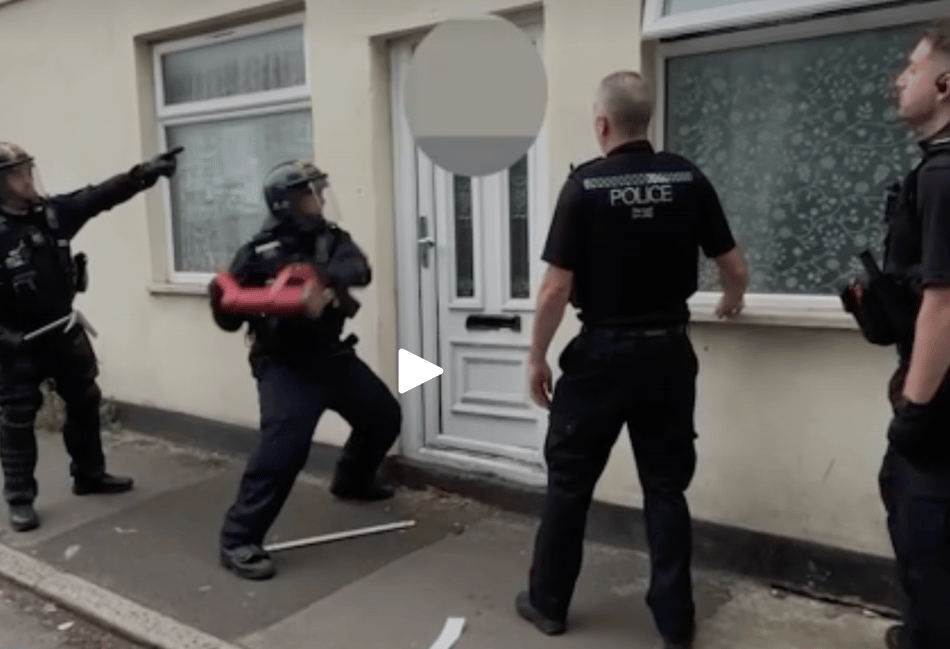 <p>Hampshire Police officers during a County Lines drugs crackdown in June, 2025.</p>