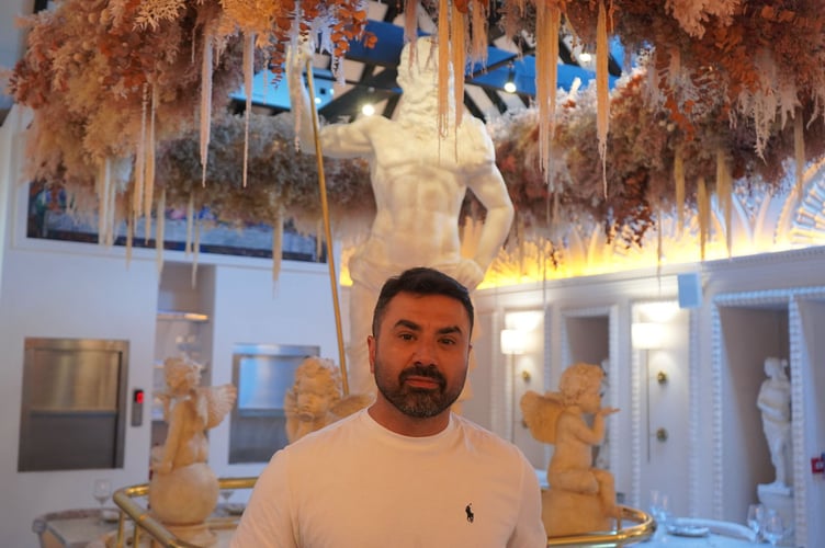 Manager Jan Hasan Kaya inside The Luxe Mediterranean restaurant in Farnham.