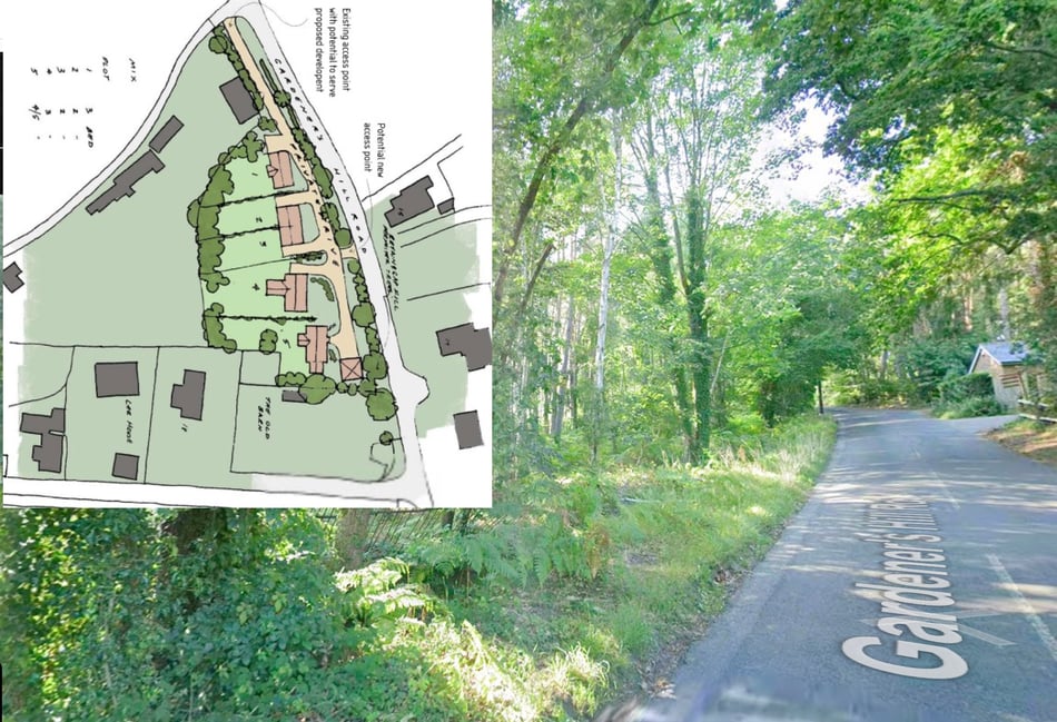 <p>Land off Gardener's Hill Road has been earmarked for anything for two to five houses.</p>