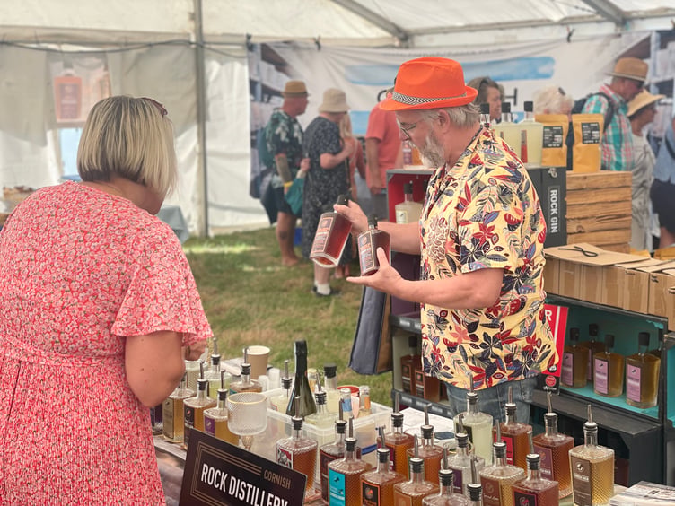 Local traders were able to show off their Cornish produce to showgoers in the food and drink marquees