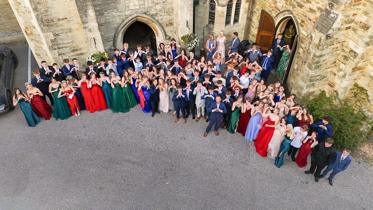 Roseland students attend their prom at The Alverton in Truro