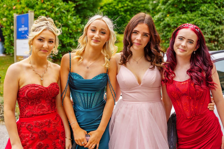 Naomi Moutinho, Isabelle Noble, Lily Hay and Gracie Nicholas at the Roseland Academy Prom 2025