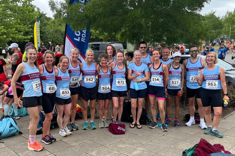 Farnham Runners after the Lordshill 10km