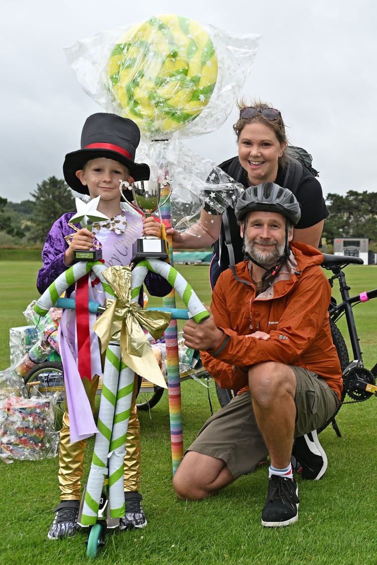 Wadebridge's Mr cheeky chappie Arlo Walters and family as "Willy Wonka" (Picture: Adrian Jasper)