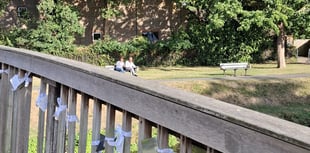 Footbridge over world's troubled waters as ribbons tied for peace