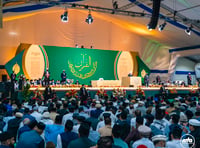 <p>The main marquee at Jalsa Salana UK 2025.</p>