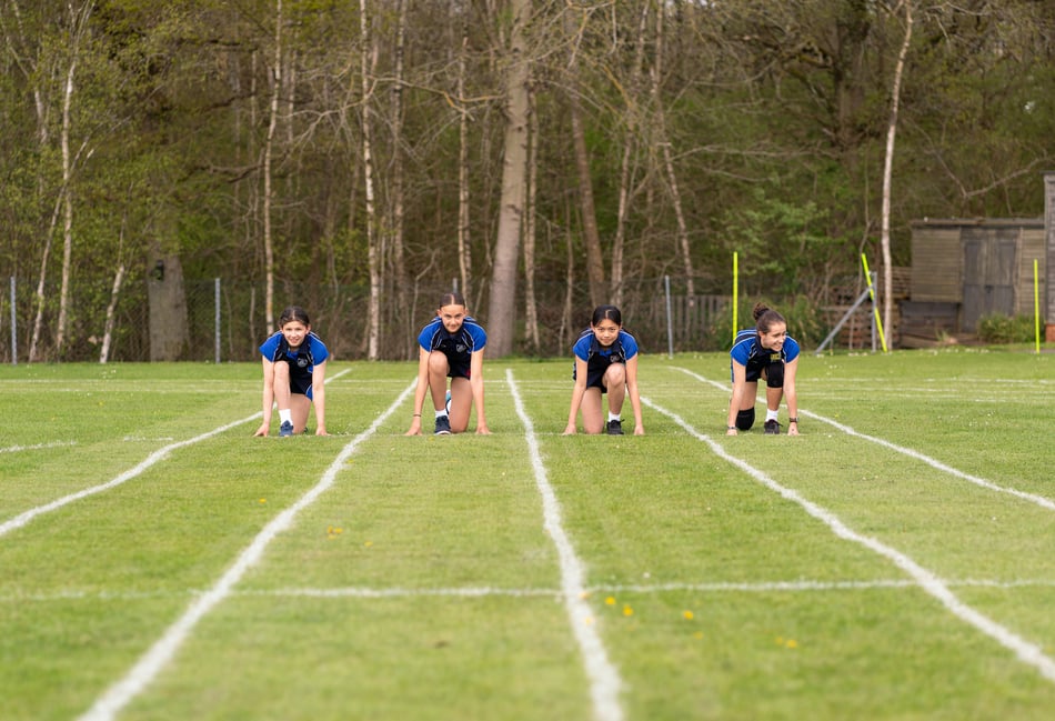 <p>St Nicholas' School female athletes.</p>